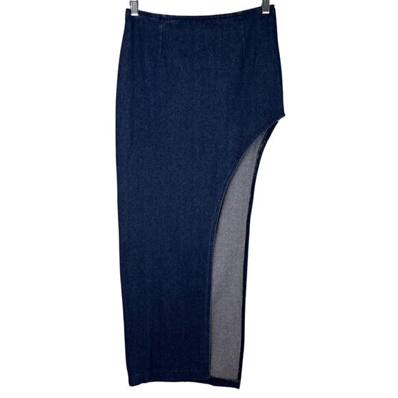 Superdown Tirza Maxi Skirt Denim 24 New - Picture 14 of 14